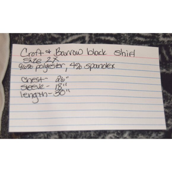 Croft and Barrow Black Blouse size 2X - Picture 4 of 4